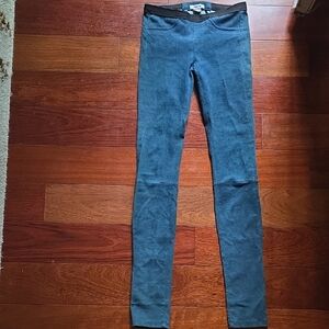 Helmut Lang Leather/textured Suede Teal Pants